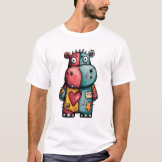 T-shirt Hippo Voodoo - Gardien Coeur Patchwork
