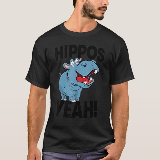 T-shirt Hippo Yeah   Women Hippopotamus Party (Devant)