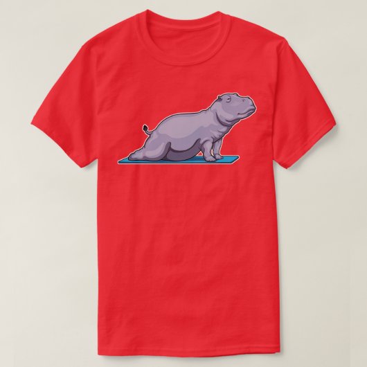 T-shirt Hippo Yoga Fitness (Design devant)