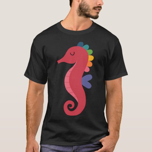 T-shirt Hippocampe Arc-en-ciel (Devant)
