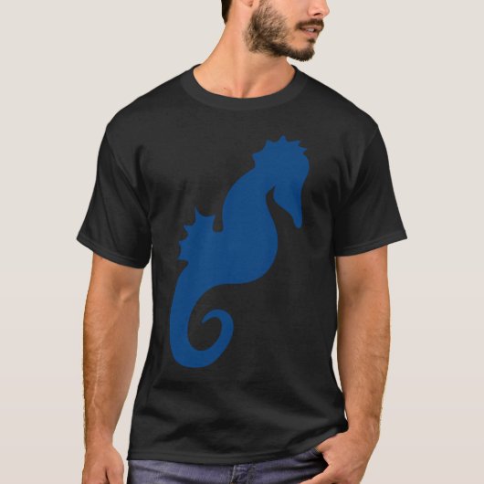 T-shirt Hippocampe bleu (Devant)