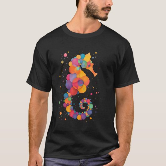 T-shirt Hippocampe coloré (Devant)