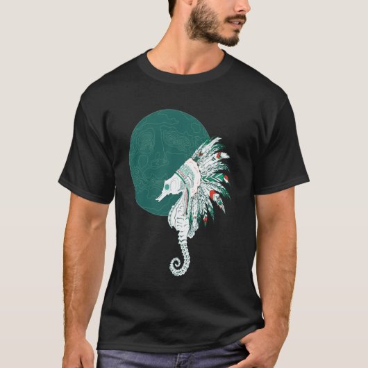 T-shirt Hippocampe indigène (Devant)