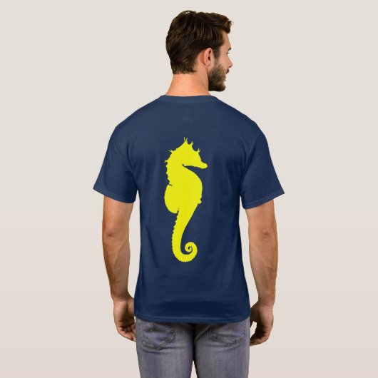 T-shirt Hippocampe jaune (Dos entier)