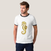 T-shirt Hippocampe Polygonal Or (Devant entier)