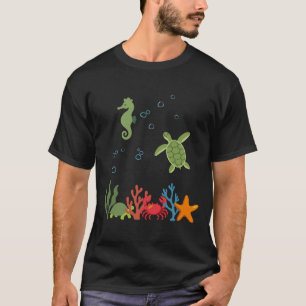 T-shirt Hippocampe Sous l'eau Enfants Créatures Marines