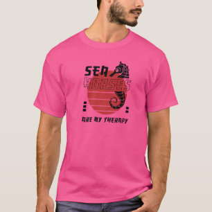 T-shirt Hippocampes comme thérapie Mignon animal marin fau