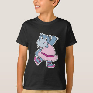 T-shirt hippopotame ballerine idiot