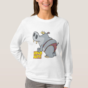 T-shirt hippopotame cul maillot de bain hippopotame