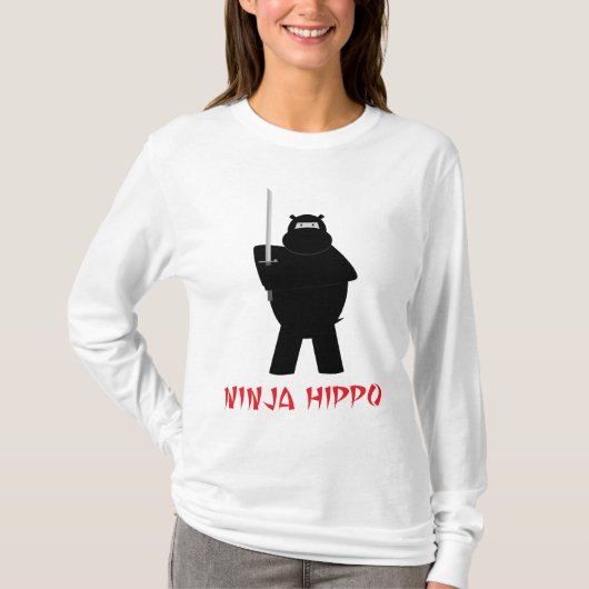 T-shirt Hippopotame de Ninja (Devant)
