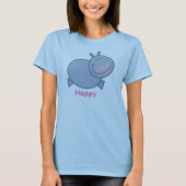 T-shirt Hippopotame heureux (Devant)