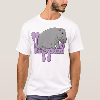 T-shirt Hippopotame lourd - pourpre