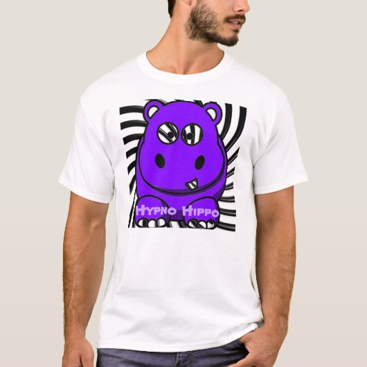 T-shirt Hippopotame pourpre de Hypno (Devant)