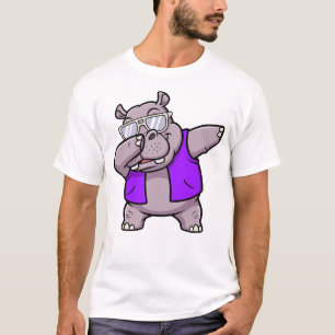 T-shirt Hippopotame qui fait le Dab Funny Drôle Danse