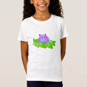 T-Shirt Hippopotame Violet Pâturant