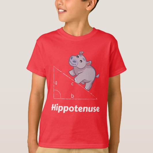 T-shirt Hippotenuse Math drôle (Devant)