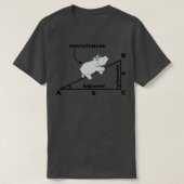 T-shirt HIPPOTENUSE TRIANGLE MATH hippo amoureux (Design devant)