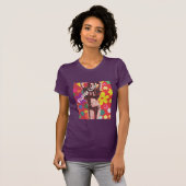T-shirt Hippy Flower slogan 60s thème (Devant entier)