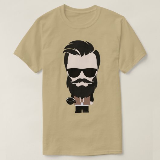 T-shirt Hipster Barista Fred (Design devant)