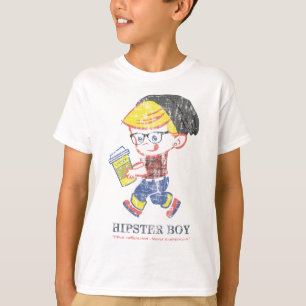 T-shirt Hipster Boy désespéré vintage Parodie illustration