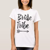 T-shirt Hipster Bridesmaiers Mariée Tribe Script Flèche (Devant)