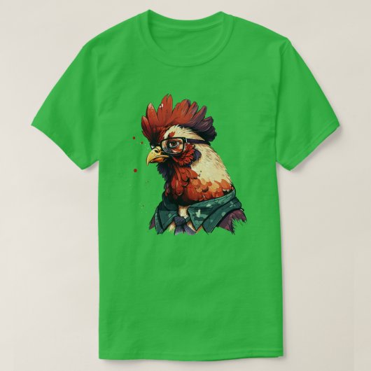 T-shirt Hipster de poulet 3 (Design devant)