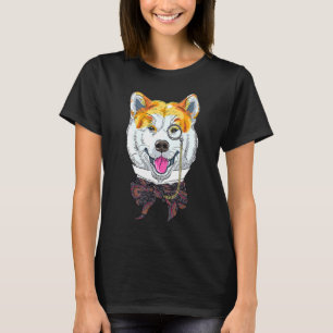 T-shirt Hipster Dog Wearing Glasses Goofy Geek Dog