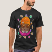 T-shirt Hipster Guinée Cochon Geek Lunettes Nerd Animal Lo (Devant)