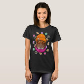 T-shirt Hipster Guinée Cochon Geek Lunettes Nerd Animal Lo (Devant entier)