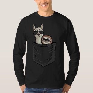 T-shirt Hipster Llama Slots Avec Lunettes De Soleil Animal