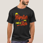 T-shirt Hipster N'Est Pas Un Style Mustache Urbain Style V (Devant)