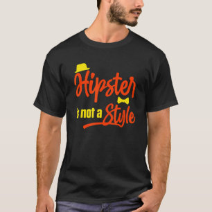 T-shirt Hipster N'Est Pas Un Style Mustache Urbain Style V