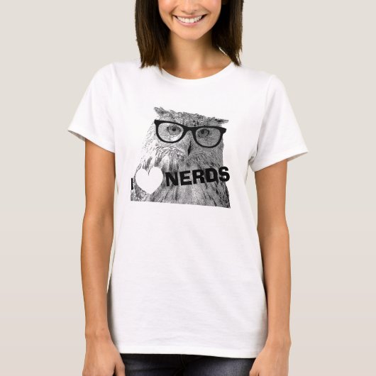 T-shirt Hipster pour femmes | J'aime les nerfs (Devant)