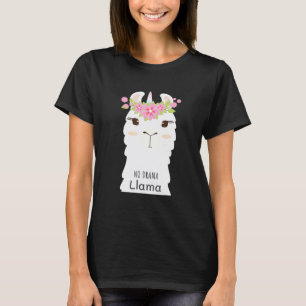 T-shirt Hipster Sans Drame Lama Licorne Pour Homme Femme