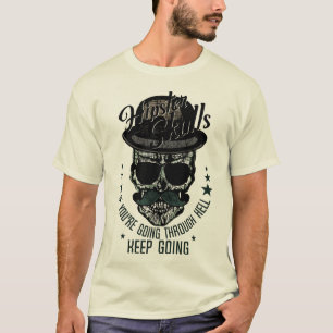 T-shirt hipster skull tete de mort crane pirate citation m