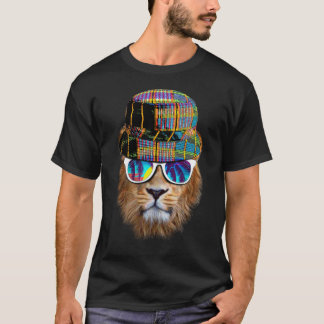 T-shirt Hipster summer lion