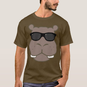 T-shirt Hircyon Hippo Graphic Tee (Brown)