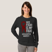 T-shirt His Fight Is My Fight Brain Aneurysm Awareness (Devant entier)