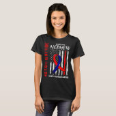 T-shirt His Fight Nephew Chd Awareness American Flag Graph (Devant entier)