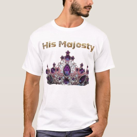 T-shirt His Majesty – Royal Purple Crown Design (Devant)
