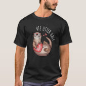 T-shirt His Otter Half Matching Couples His and Her Valent (Devant)