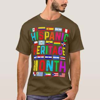T-shirt Hispanic Heritage Month National Latino Countries 