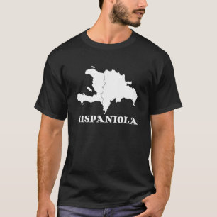 T-shirt Hispaniola République dominicaine Haïti Carte Cara