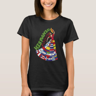 T-shirt Hispanique Tous les pays Femmes Héritage Latino No