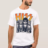 T-shirt Hiss Funny Cat (Devant)