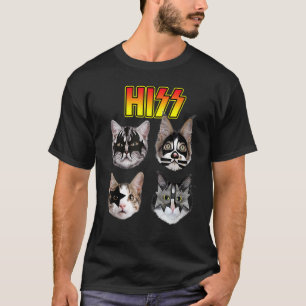 T-shirt Hiss Funny Cats Kittens Rock Rockin Tee Pun
