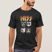 T-shirt HISS Funny Chat Hiss Amoureux des chats Chat Hiss (Devant)