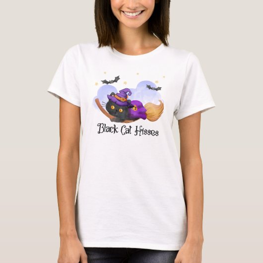 T-shirt Hisses de chats noirs (Devant)