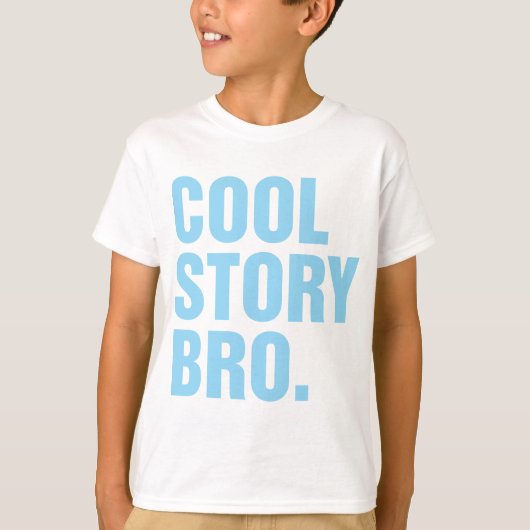 T-shirt histoire cool brun bleu clair (Devant)