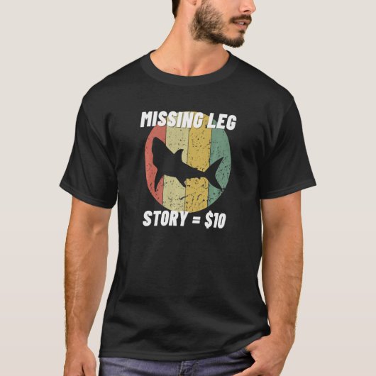T-shirt Histoire de la jambe manquante Poignée prothétique (Devant)
